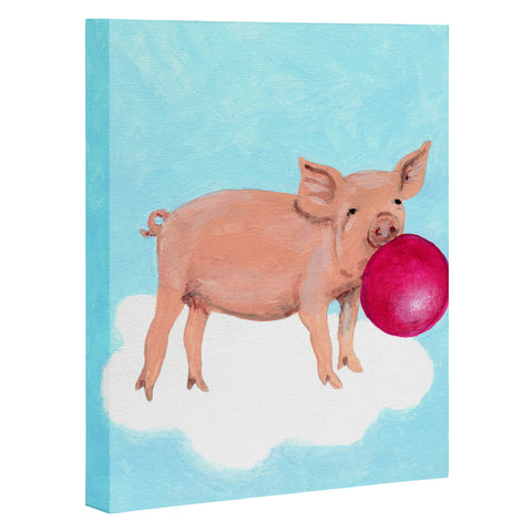 Coco de Paris A piggy with bubblegum Art Canvas