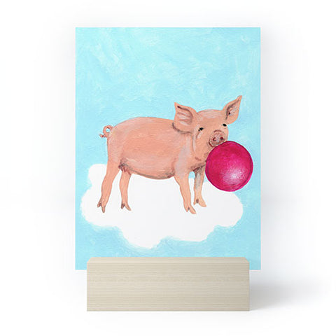 Coco de Paris A piggy with bubblegum Mini Art Print