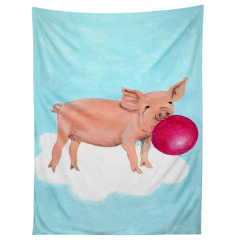 Coco de Paris A piggy with bubblegum Tapestry