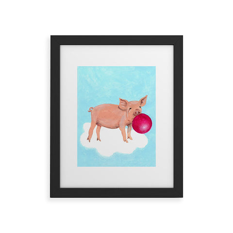 Coco de Paris A piggy with bubblegum Framed Art Print