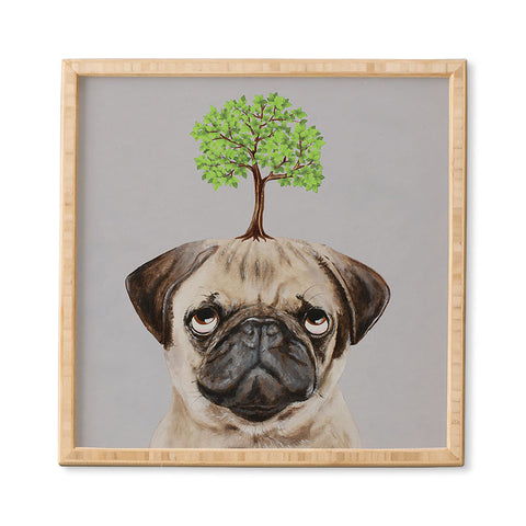 Coco de Paris A pug with a tree Framed Wall Art