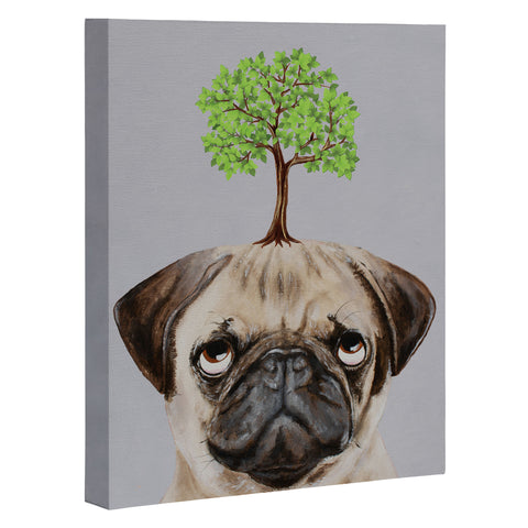 Coco de Paris A pug with a tree Art Canvas