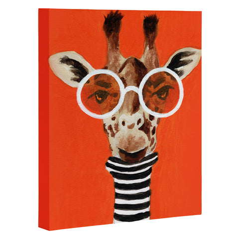 Coco de Paris A stripy Giraffe Art Canvas