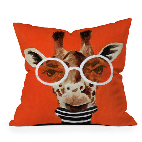 Coco de Paris A stripy Giraffe Throw Pillow
