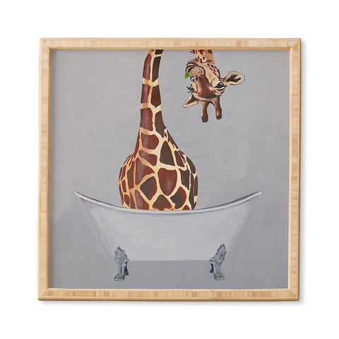 Coco de Paris Bathtub Giraffe Framed Wall Art