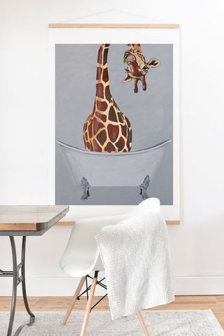 Coco de Paris Bathtub Giraffe Art Print And Hanger