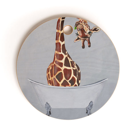 Coco de Paris Bathtub Giraffe Cutting Board Round