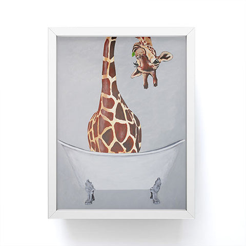 Coco de Paris Bathtub Giraffe Framed Mini Art Print