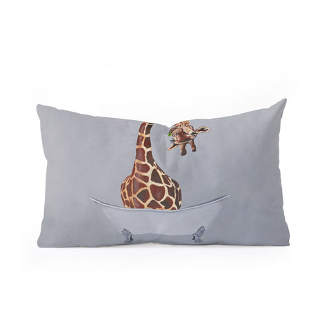 Coco de Paris Bathtub Giraffe Oblong Throw Pillow