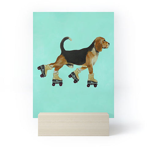 Coco de Paris Beagle Rollerskater Mini Art Print