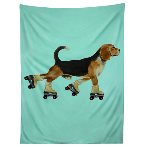 Coco de Paris Beagle Rollerskater Tapestry