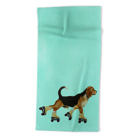 Coco de Paris Beagle Rollerskater Beach Towel