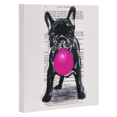 Coco de Paris Bulldog With Bubblegum 01 Art Canvas