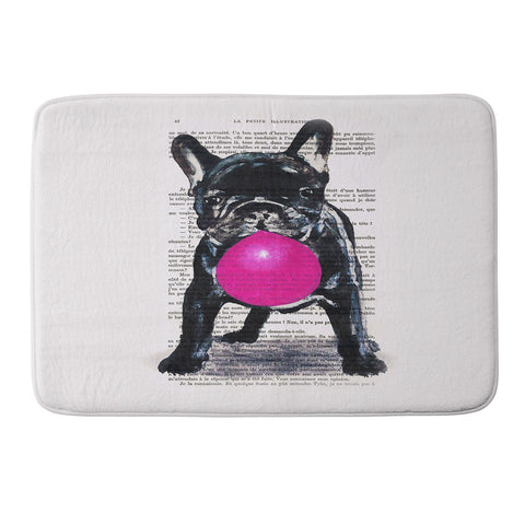 Coco de Paris Bulldog With Bubblegum 01 Memory Foam Bath Mat