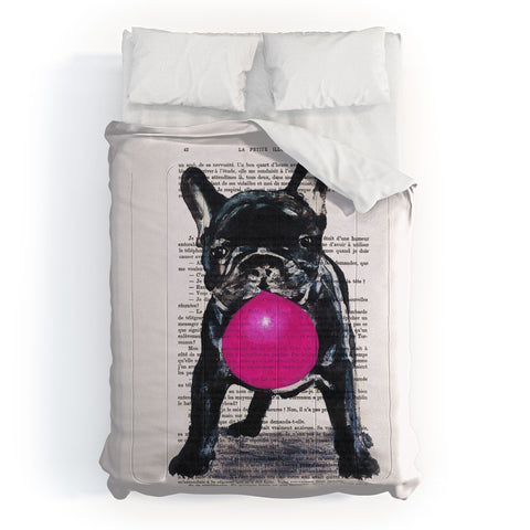 Coco de Paris Bulldog With Bubblegum 01 Comforter