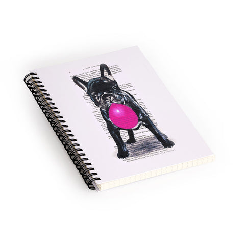Coco de Paris Bulldog With Bubblegum 01 Spiral Notebook