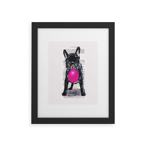 Coco de Paris Bulldog With Bubblegum 01 Framed Art Print