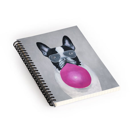 Coco de Paris Bulldog with bubblegum Spiral Notebook