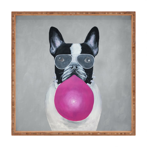 Coco de Paris Bulldog with bubblegum Square Tray