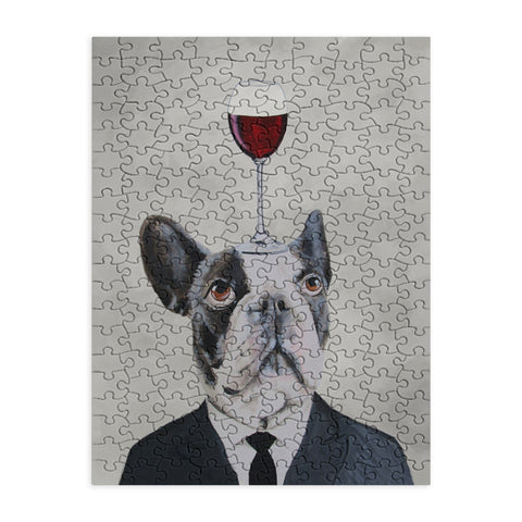 Coco de Paris Bulldog with wineglass Puzzle