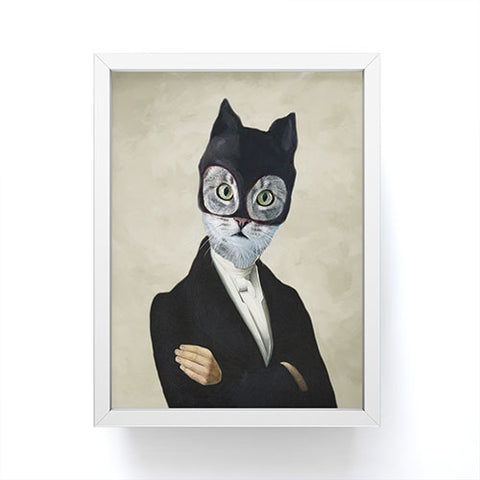 Coco de Paris Cat batman Framed Mini Art Print