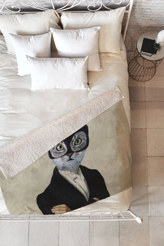 Coco de Paris Cat batman Fleece Throw Blanket
