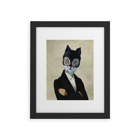 Coco de Paris Cat batman Framed Art Print