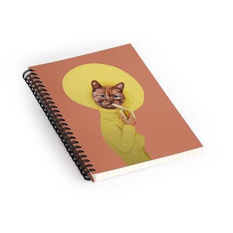 Coco de Paris Cat eating banana Spiral Notebook