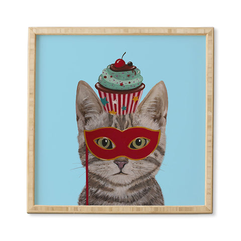 Coco de Paris Cat with cupcake Framed Wall Art