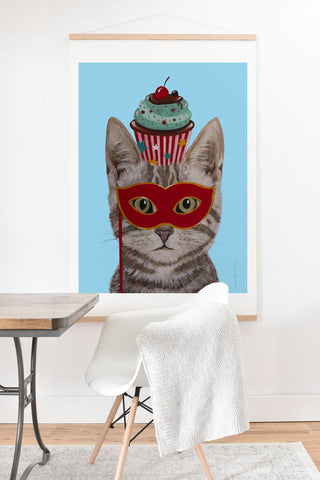 Coco de Paris Cat with cupcake Art Print And Hanger