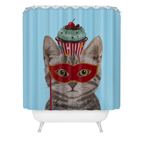 Coco de Paris Cat with cupcake Shower Curtain