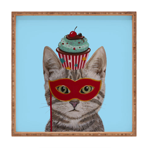 Coco de Paris Cat with cupcake Square Tray