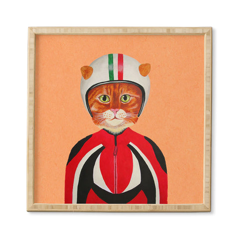 Coco de Paris Cat with helmet Framed Wall Art