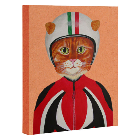Coco de Paris Cat with helmet Art Canvas