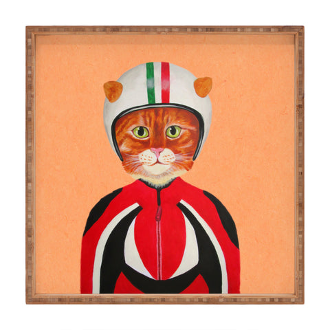 Coco de Paris Cat with helmet Square Tray