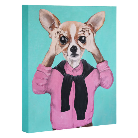 Coco de Paris Chihuahua is looking Art Canvas