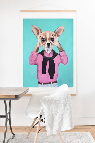 Coco de Paris Chihuahua is looking Art Print And Hanger