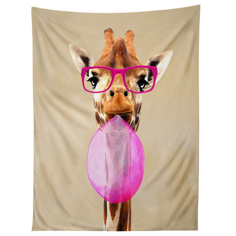Coco de Paris Clever giraffe with bubblegum Tapestry