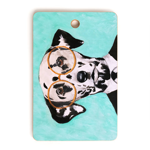 Coco de Paris Dalmatian with finger heart Cutting Board Rectangle