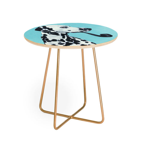 Coco de Paris Dalmatian with pipe Round Side Table