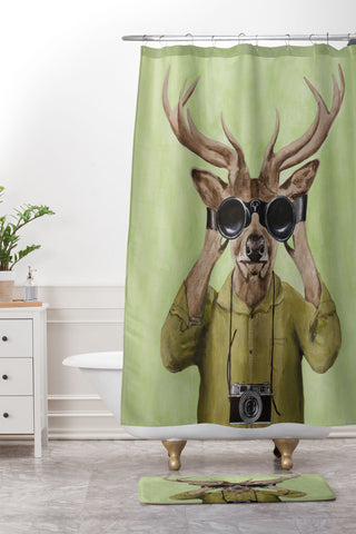 Coco de Paris Deer Hunter Shower Curtain And Mat