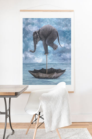 Coco de Paris Elephant in balance Art Print And Hanger
