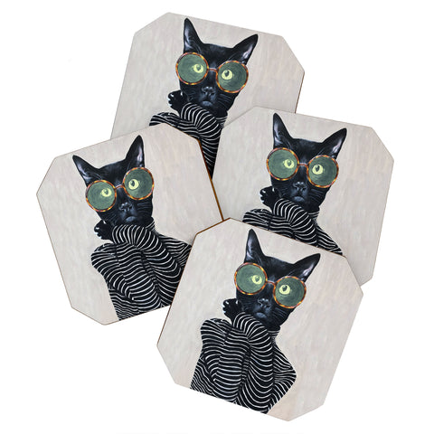 Coco de Paris Fashion cat Coaster Set