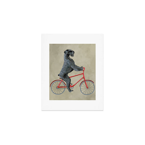 Coco de Paris Giant schnauzer on bicycle Art Print