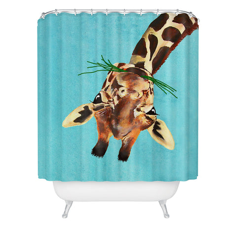 Coco de Paris Giraffe upside down Shower Curtain