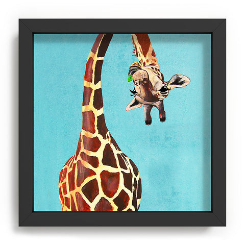 Coco de Paris Giraffe with green leaf Recessed Framing Square
