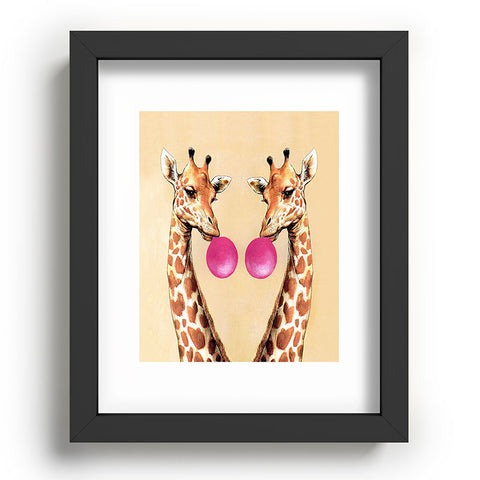 Coco de Paris Giraffes with bubblegum 1 Recessed Framing Rectangle