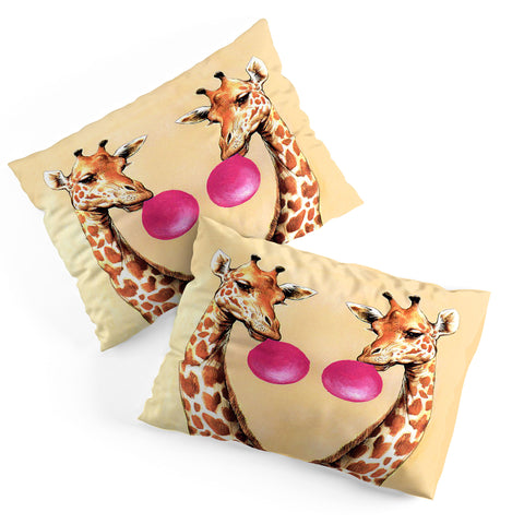 Coco de Paris Giraffes with bubblegum 1 Pillow Shams