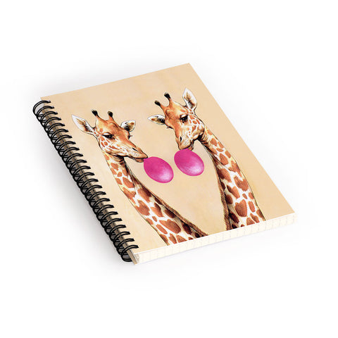 Coco de Paris Giraffes with bubblegum 1 Spiral Notebook