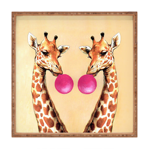 Coco de Paris Giraffes with bubblegum 1 Square Tray